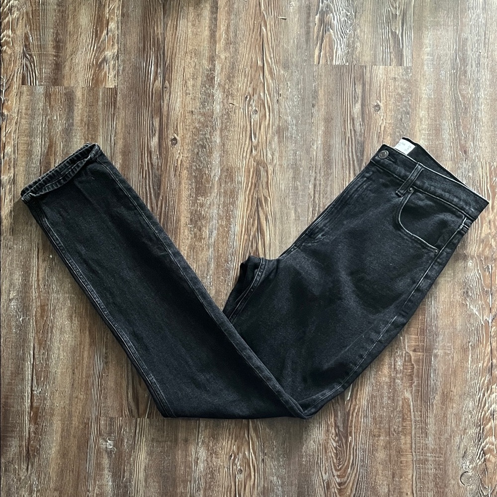Abercrombie & Fitch Slim Straight Ultra High Rise Black Goth Grunge Casual Jeans